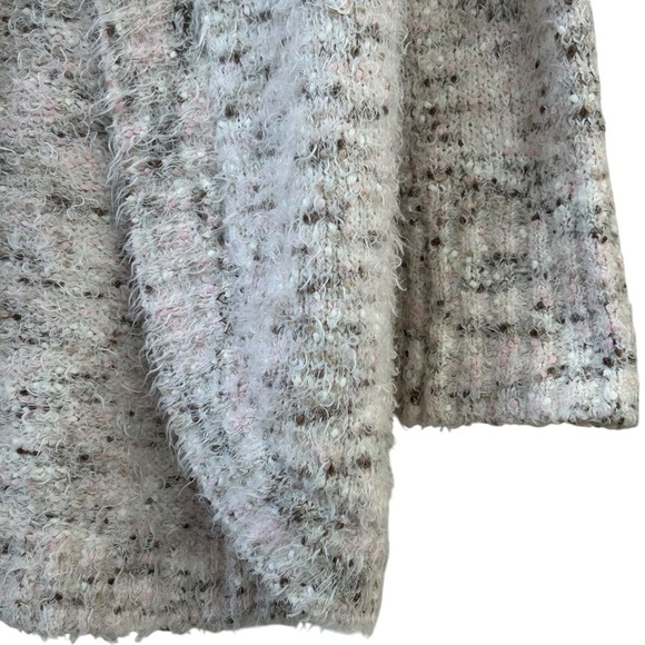 P.J. Salvage Cream Pink Cardigan Sweater Open Front Long Length 🩷 Small - Picture 3 of 7